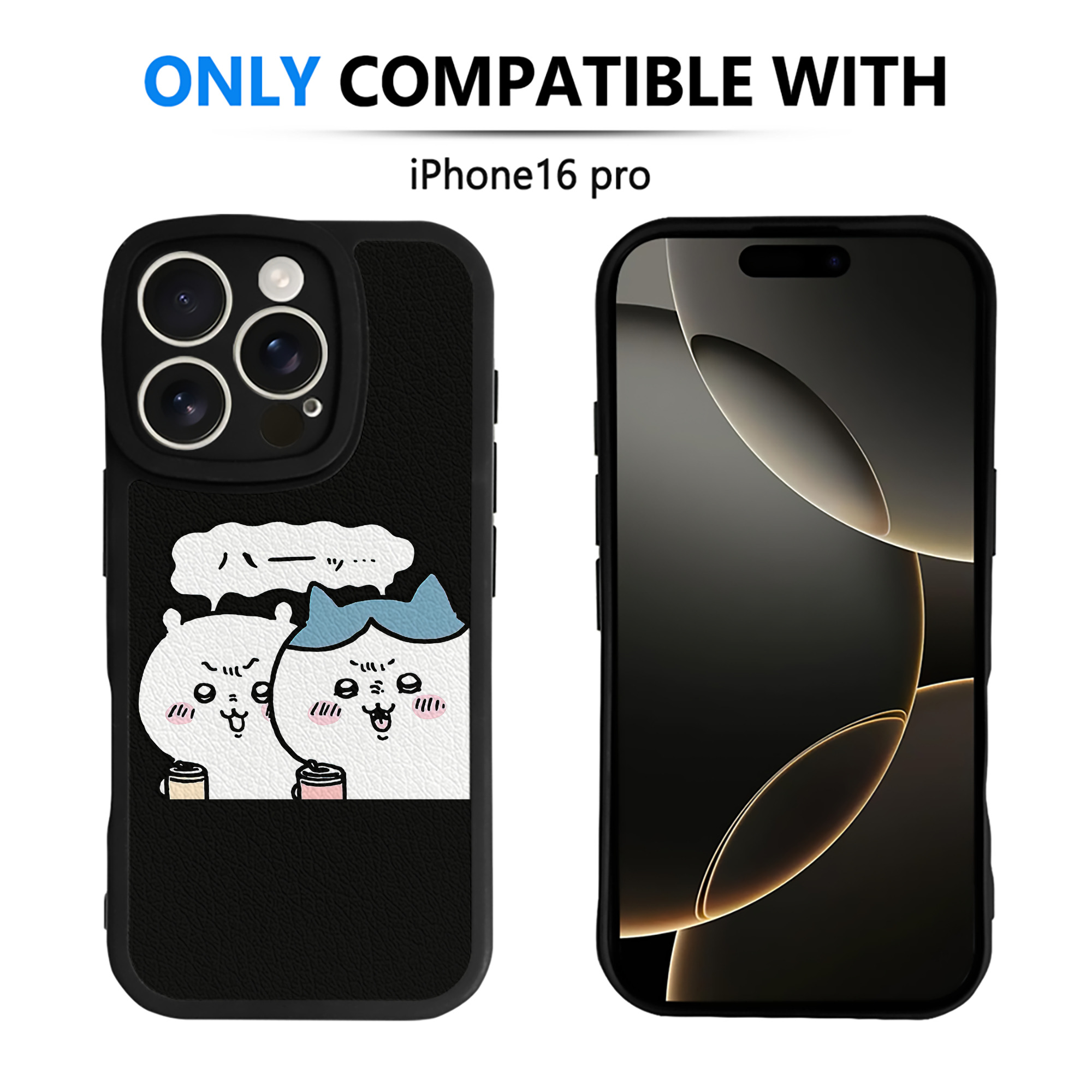 （画像用） ちいかわ ハチワレ Chii-kawa hachiware 【iPhone 16シリーズ対応】シリコンスマホケース（レザー調） 材質：シリコン